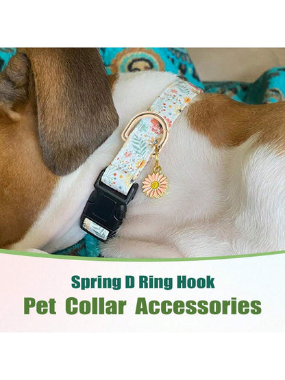 5pcs D-Ring Spring Snap Clips Connectors, Suitable For Belts, Backpacks, Handbags, Wallets, Keychains, Carabiners