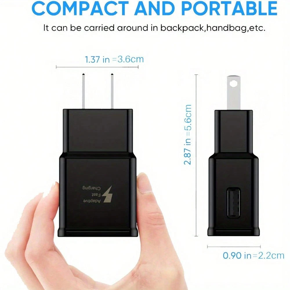 [5pcs Fast Charging Block] For For Galaxy S21/ S21+/ S21Ultra/ S20/ S20+/ Note 20/ 10/ S10 S9 S8 S7 S6 Edge Plus Active Quick Charge 15W Adaptive Fast Charging Block 5pcs