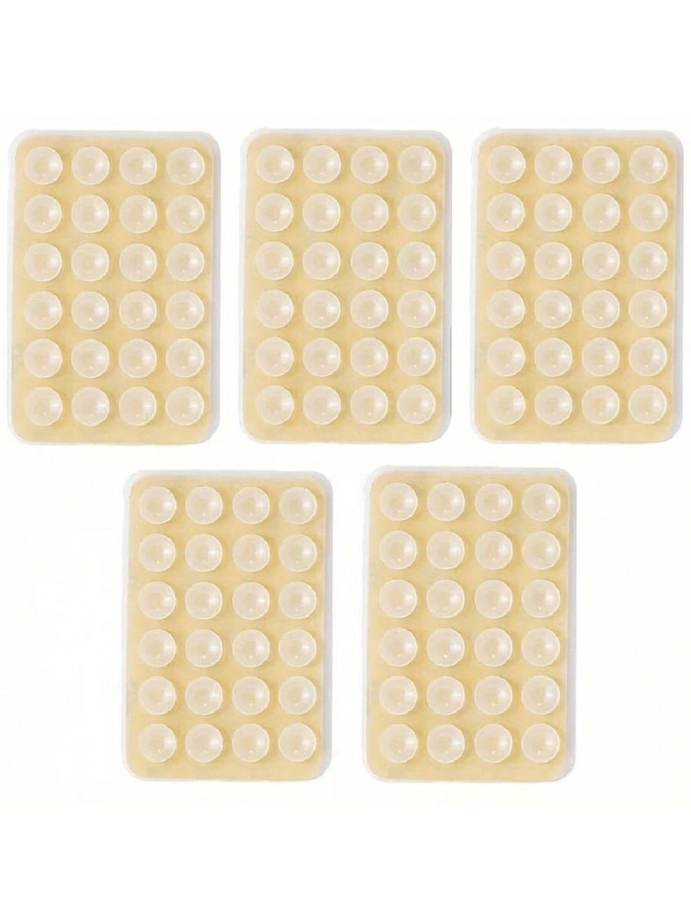 5pcs/Set Silicone Phone Grip Holder With 24pcs Suction Cups, Compatible With IPhone & Android Phones: Selfie & Video Sticky Phone Handle, Applicable For Shower & Wall Mounting, Great Gift For Friends
