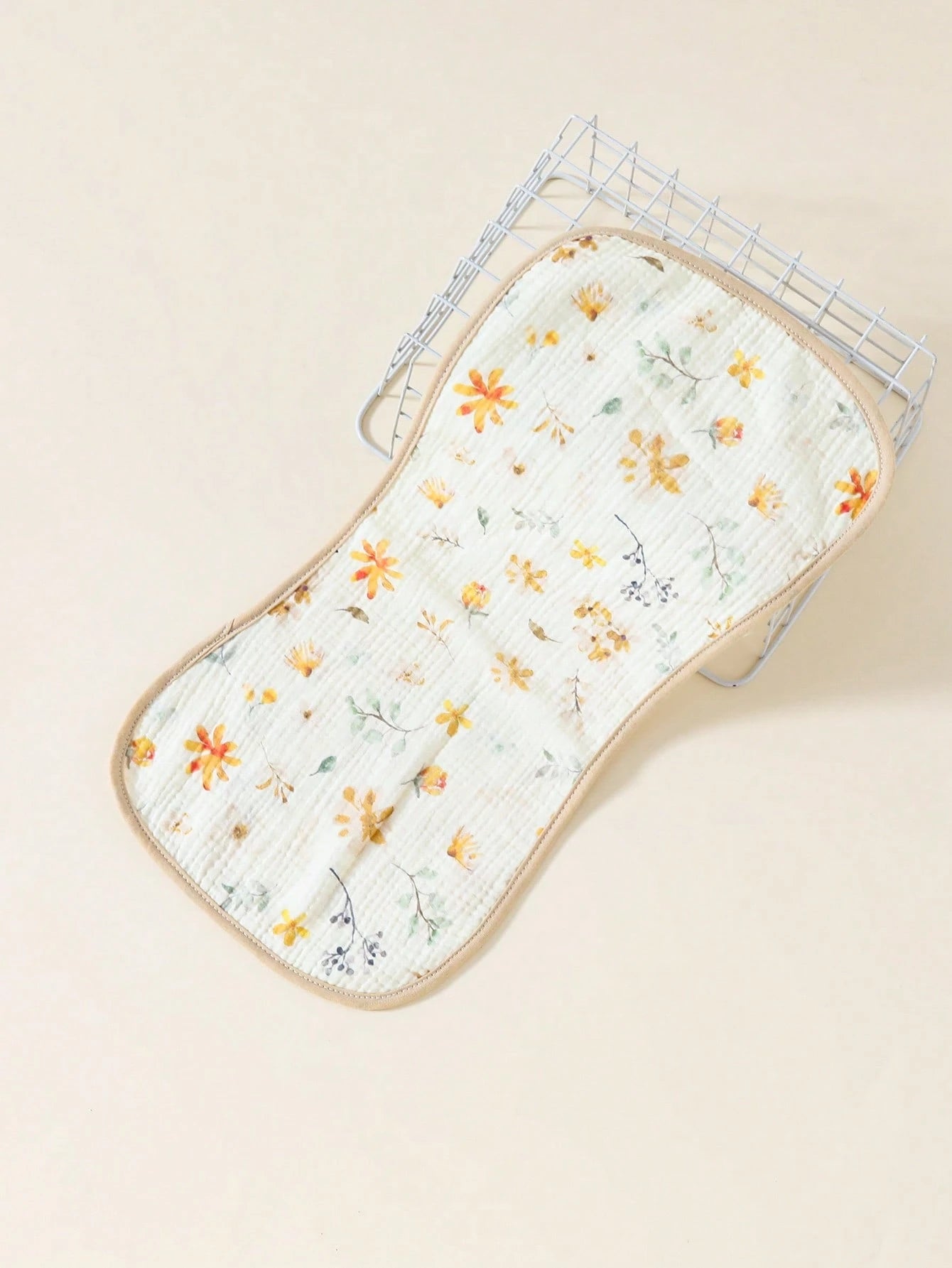 5pcs/Set Striped Soft Cotton Muslin Flower Pattern Baby Bibs/Burp Cloths For Girls