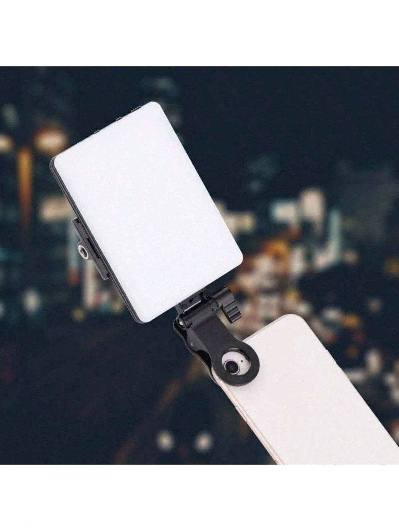 60 LED High Power Rechargeable Clip Fill Video Conference Light With Front & Back Clip, Adjusted 3 Light Modes For Phone, Compatible With IPhone, Android, IPad, Laptop, For Makeup,Selfie, Vlog