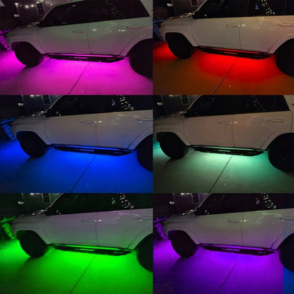 60cm*90cm Car Underbody Light LED Light, Dream Color Chasing Car Underbody Light Kit APP And Remote Control RGB Multicolor Music Synchronized Underbody Lighting Neon Strip Light For Car Truck SUV