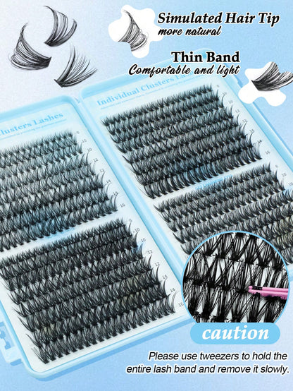 640pcs D Curl Faux Mink Eyelashes, Voluminous & Full, Lightweight &, Large Capacity Single Lash Set, Can Be Paired With Glue, Remover, Tweezers As Needed, Soft Mixed Style Lashes, Create 3D Dimension