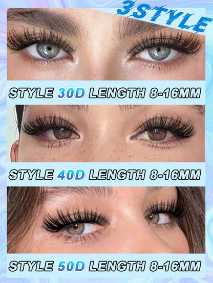640pcs D Curl Faux Mink Eyelashes, Voluminous & Full, Lightweight &, Large Capacity Single Lash Set, Can Be Paired With Glue, Remover, Tweezers As Needed, Soft Mixed Style Lashes, Create 3D Dimension