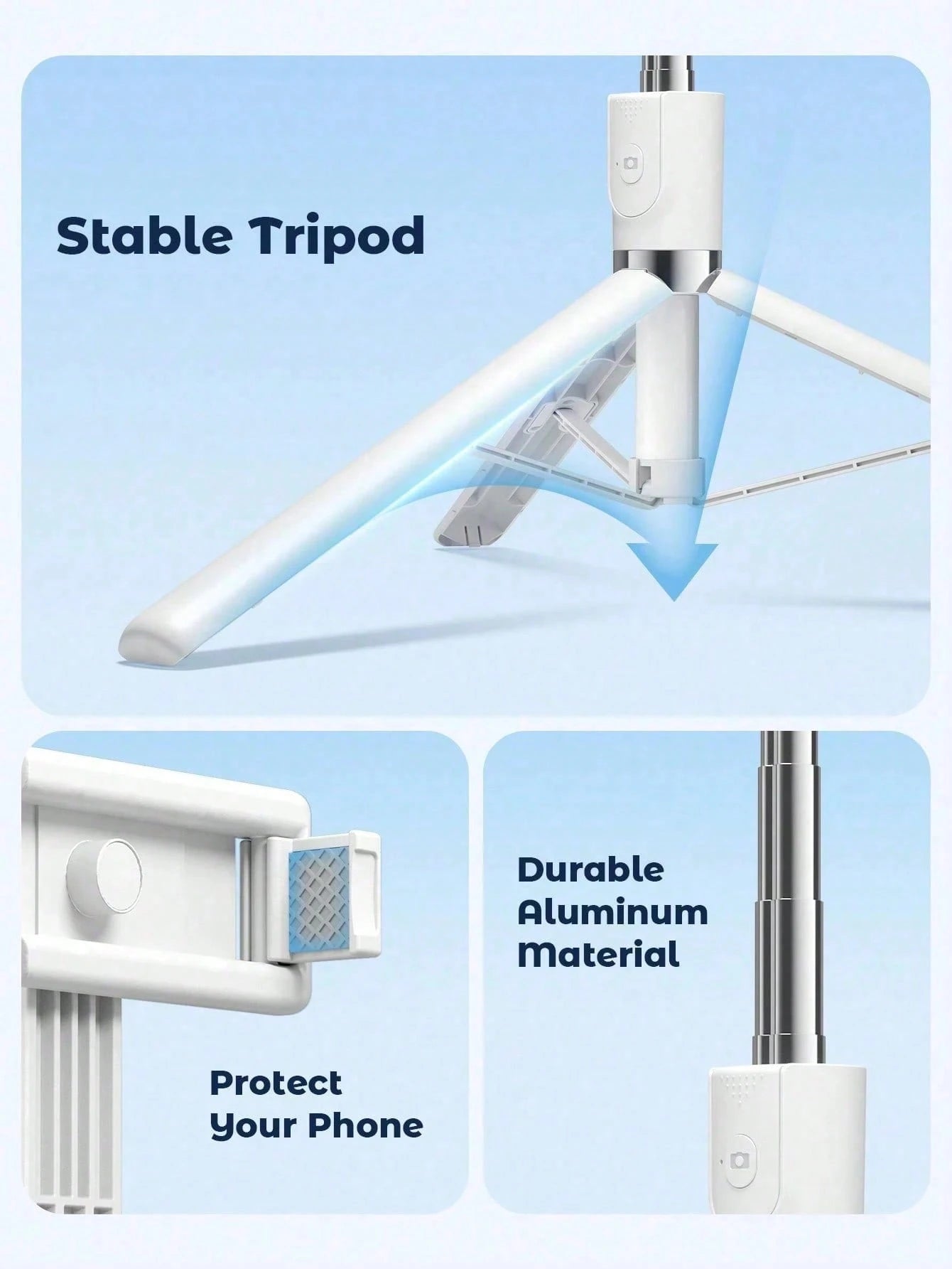 68'' Extendable Selfie Stick Tripod With Wireless Remote & Light – Reinforced Tripod, Multi Functional Extendable & Portable Phone Tripod With Remote,With Light,Compatible With IPhone 17 Pro Max/13/12