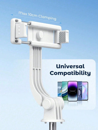 68'' Extendable Selfie Stick Tripod With Wireless Remote & Light – Reinforced Tripod, Multi Functional Extendable & Portable Phone Tripod With Remote,With Light,Compatible With IPhone 17 Pro Max/13/12