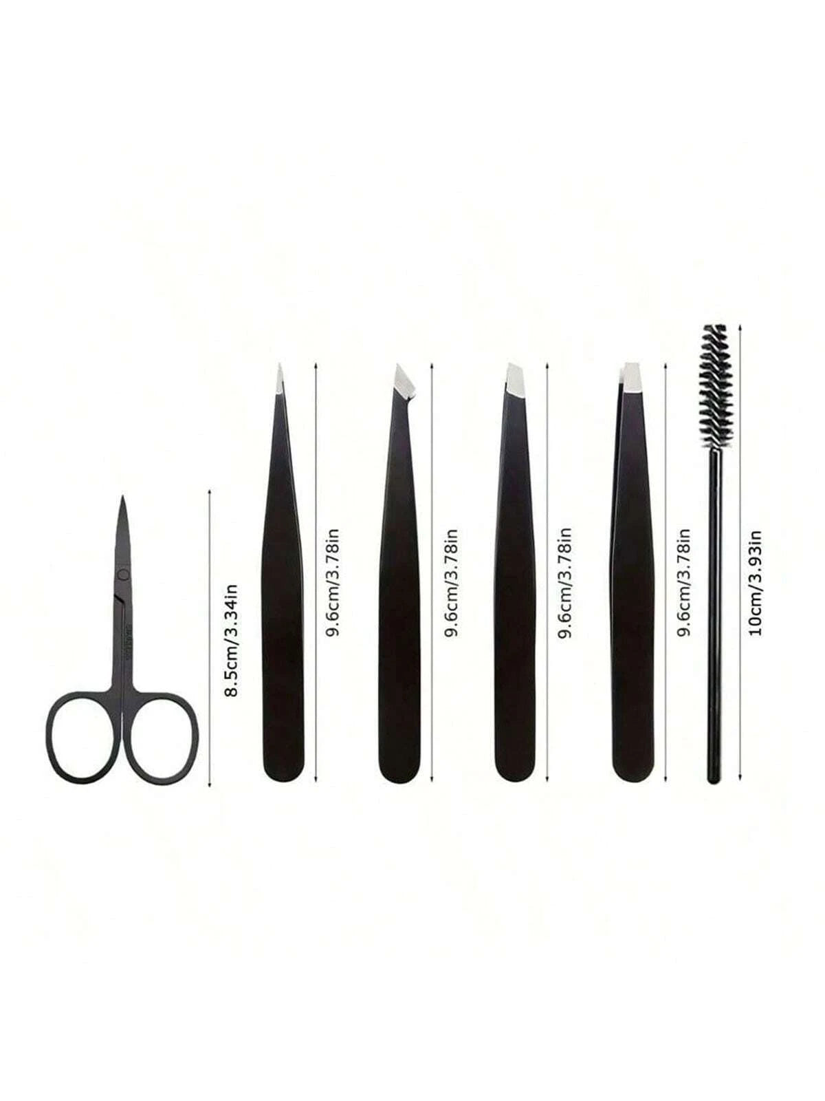 6pcs Eyebrow Kit- Unisex Multi-Functional Eyebrow Grooming Set For Trimming, Shaping And Exfoliating- Includes Eyebrow Tweezers, Brush And Scissors,Makeup,Cheap,Room Decor,Vanity,Travel,Bedroom,Make