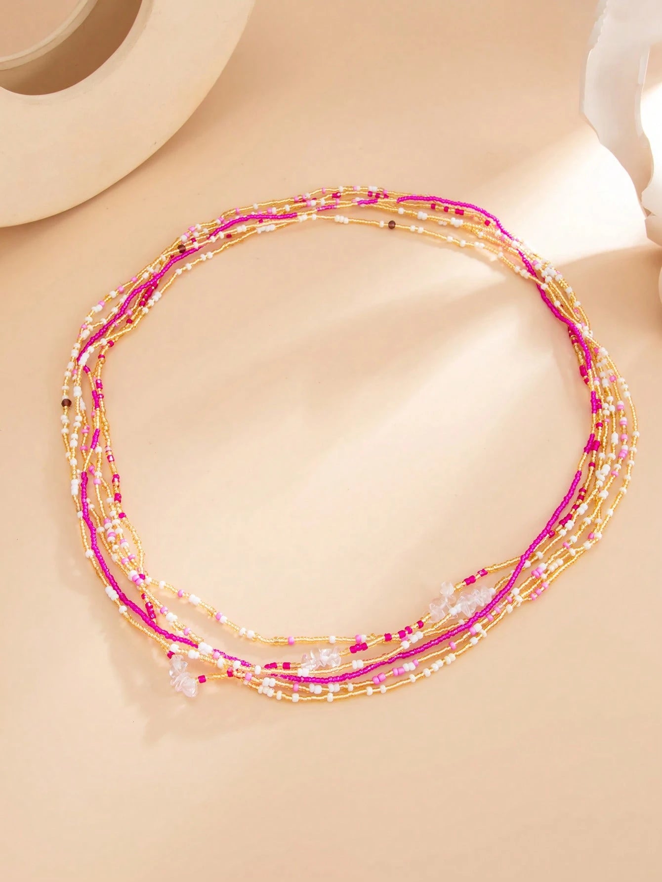 6pcs/Set Bohemian Beaded Waist Chain, Sexy Belly Chain Bikini Chain, Women Summer Beach Holiday Body Chain Accessory Y2K