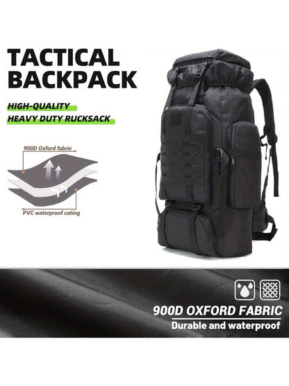 70L Hiking Backpack Military Tactical Camping Adjustable Waterproof Climbing Sport Bags