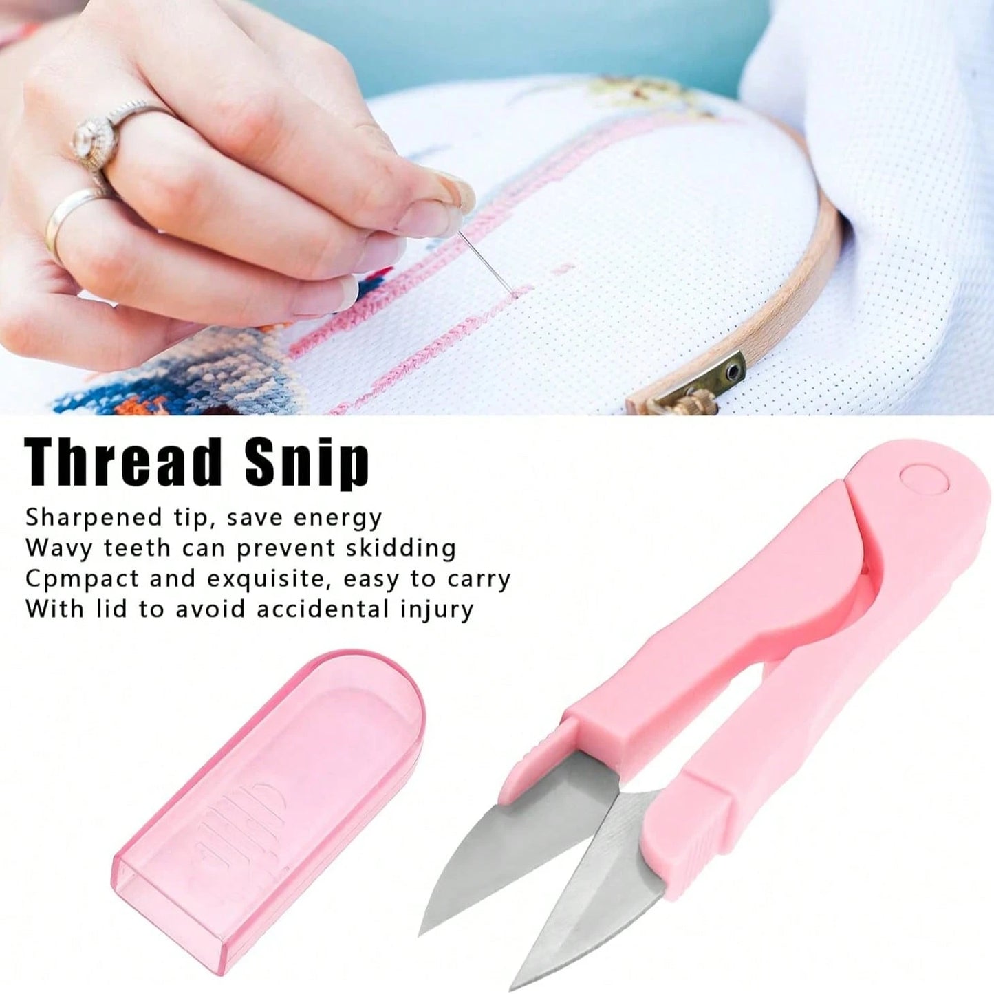 7pcs Pink Sewing Tool Kit- Includes Seam Ripper, Thread Scissors, Soft Ruler, Portable Sewing Kit, Suitable For Beginners, DIY And Clothing Repair