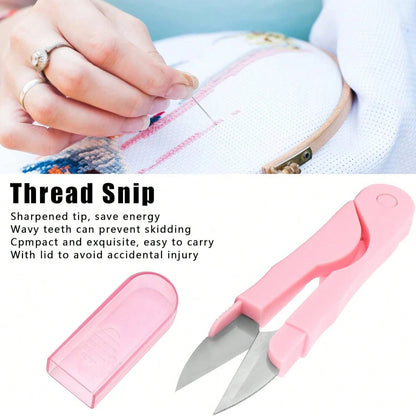7pcs Pink Sewing Tool Kit- Includes Seam Ripper, Thread Scissors, Soft Ruler, Portable Sewing Kit, Suitable For Beginners, DIY And Clothing Repair
