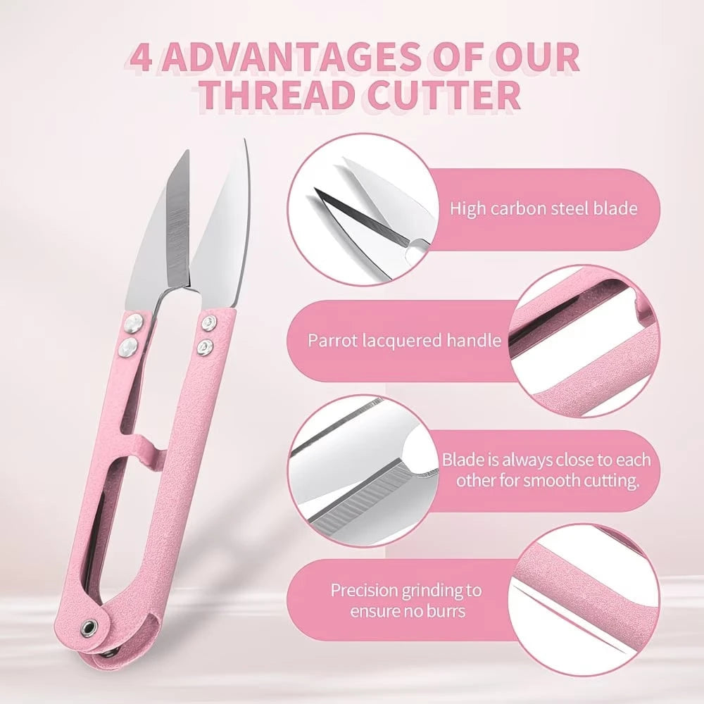 7pcs Pink Sewing Tool Kit- Includes Seam Ripper, Thread Scissors, Soft Ruler, Portable Sewing Kit, Suitable For Beginners, DIY And Clothing Repair