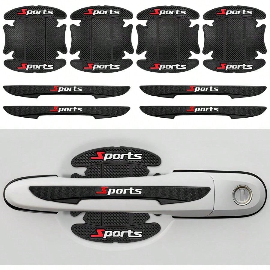 8 PCS Car Door Handle Protector, Waterproof Sports Auto Handle Protectors Bowl Stickers, Anti-Scratch Adhesive Car Door Cup Protective Stickers Fit Most Vehicles