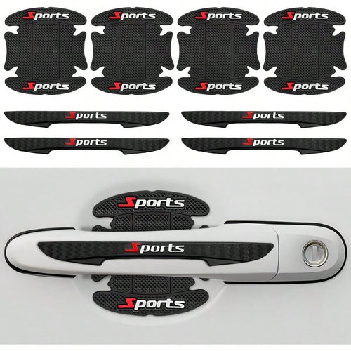 8 PCS Car Door Handle Protector, Waterproof Sports Auto Handle Protectors Bowl Stickers, Anti-Scratch Adhesive Car Door Cup Protective Stickers Fit Most Vehicles