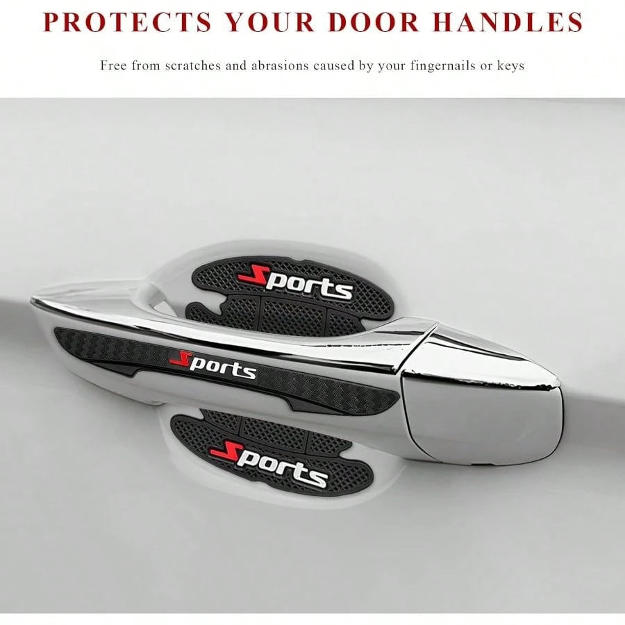 8 PCS Car Door Handle Protector, Waterproof Sports Auto Handle Protectors Bowl Stickers, Anti-Scratch Adhesive Car Door Cup Protective Stickers Fit Most Vehicles