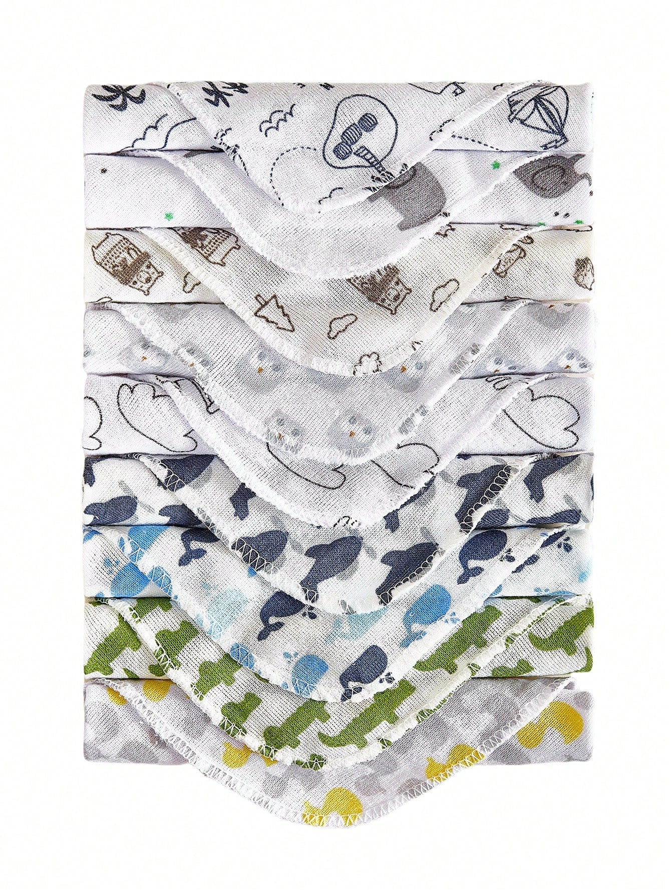 8pcs/12pcs/24pcs Baby Face Towels, Soft & Skin-Friendly Thin Handkerchiefs, Baby Care Handkerchiefs, Nursing Towels, Cute Design Baby Towels, Burp Cloths, Soft Baby Bath Towels, Infant Face Towels, Ha