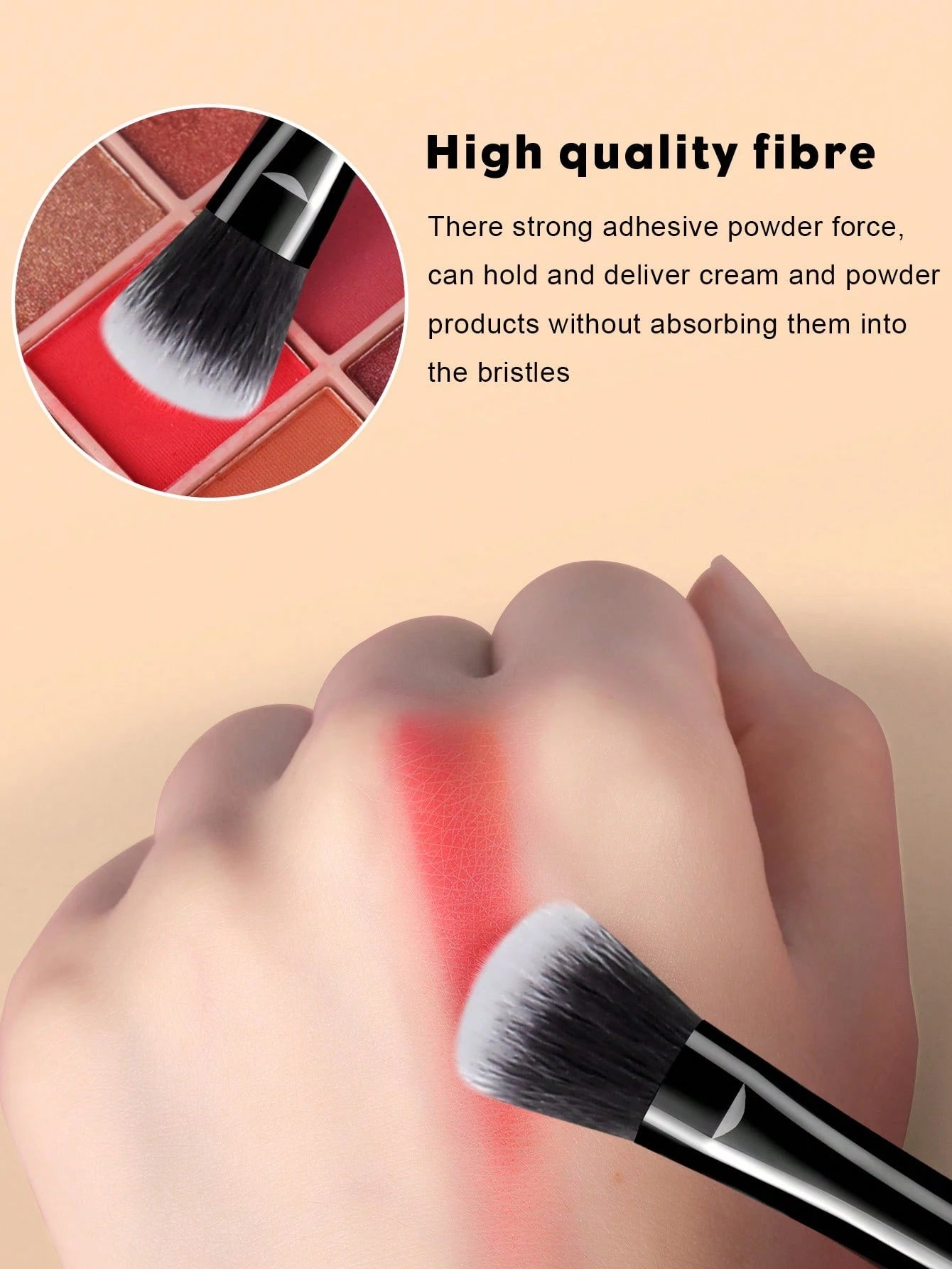 8PCS Makeup Tool Set, 6 Pieces Face Makeup Brushes And 2 Teardrop‑Shaped Velvet Powder Puffs, Soft Synthetic Bristles Cosmetic Brushes For Blush, Contour, Highlighter And Setting Powder