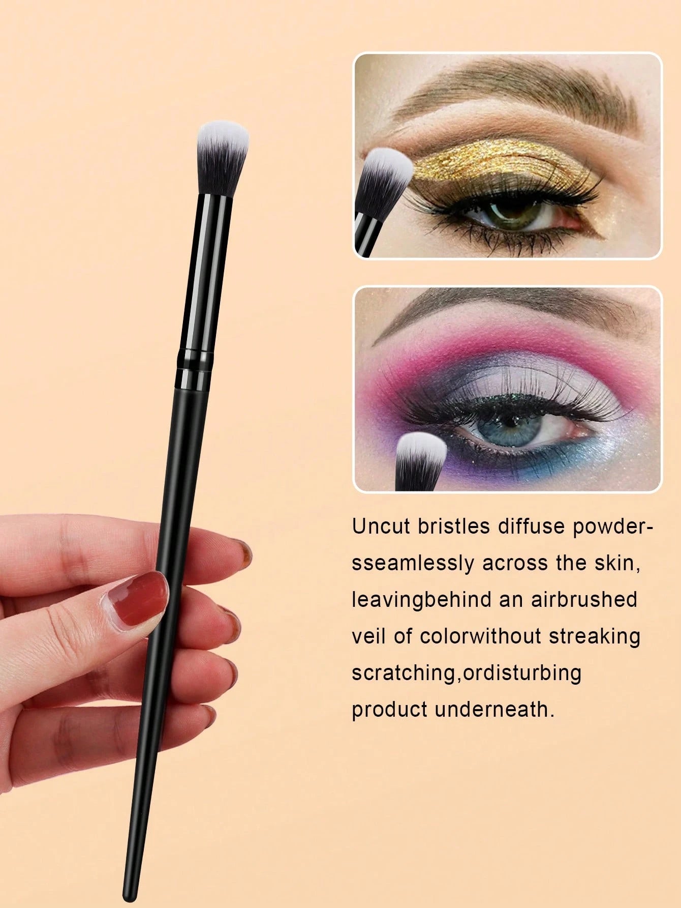 8PCS Makeup Tool Set, 6 Pieces Face Makeup Brushes And 2 Teardrop‑Shaped Velvet Powder Puffs, Soft Synthetic Bristles Cosmetic Brushes For Blush, Contour, Highlighter And Setting Powder