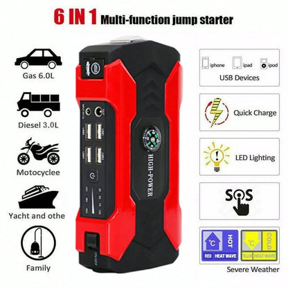 99800mAh Car Jump Starter Booster Jumper Box Power Bank Battery Charger With USB/Power Bank/Output/LED Light