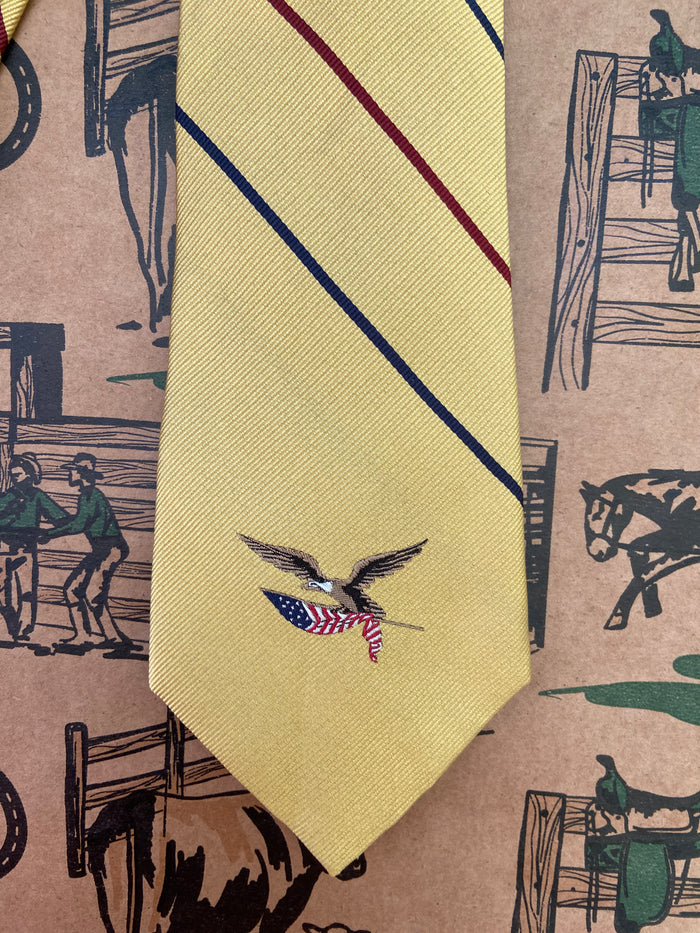 Vintage American Living Gold USA Eagle Tie - Deer Creek Mercantile