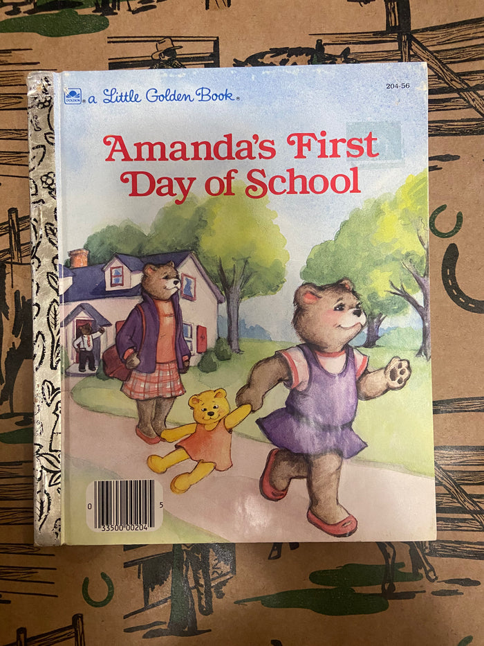 Vintage Little Golden Book - Amanda's First Day Of School, 1985 - Deer Creek Mercantile