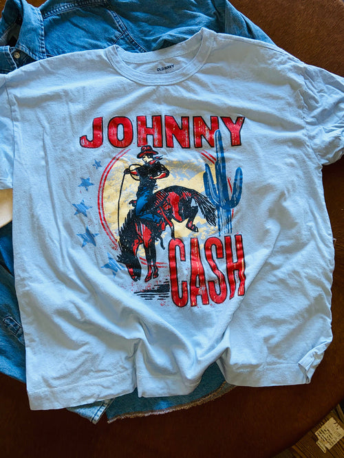 Pre Loved Old Navy Johnny Cash Western Oversized Tee *Size Large - Deer Creek Mercantile