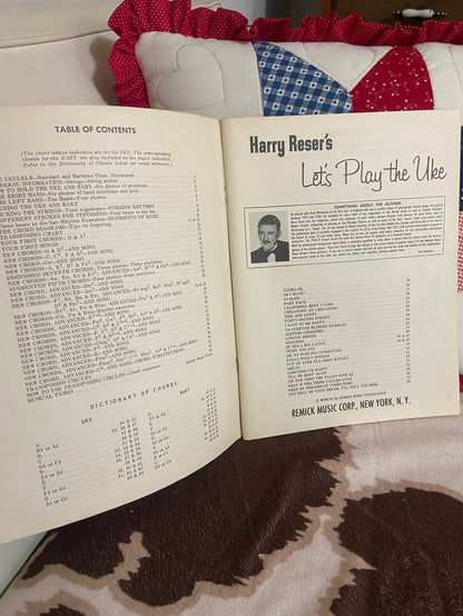 Vintage Harry Reser's Let's Play The Uke Music Book - Deer Creek Mercantile