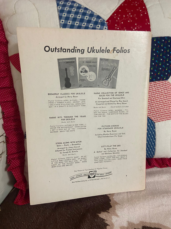 Vintage Harry Reser's Let's Play The Uke Music Book - Deer Creek Mercantile