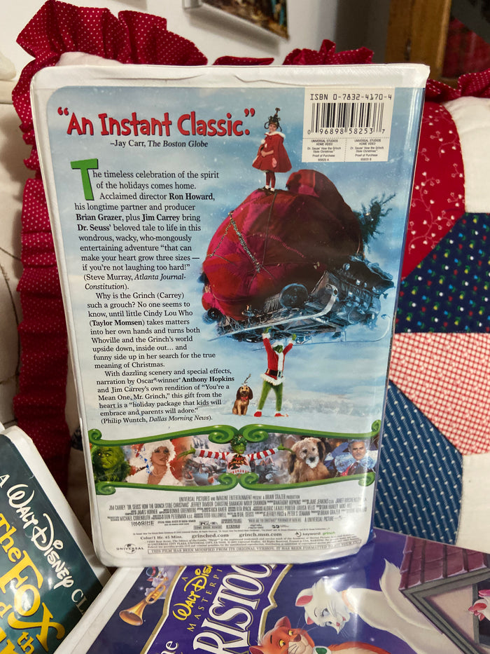 Vintage VHS, How The Grinch Stole Christmas Dr. Seuss - Deer Creek Mercantile