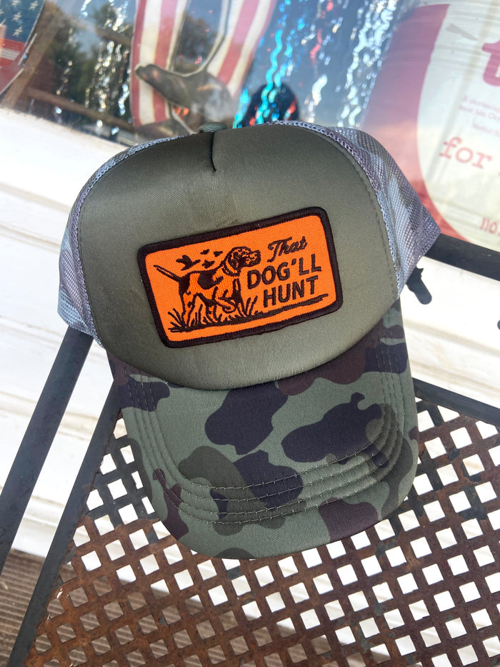 That Dog'll Hunt Camo Trucker Hat - Deer Creek Mercantile