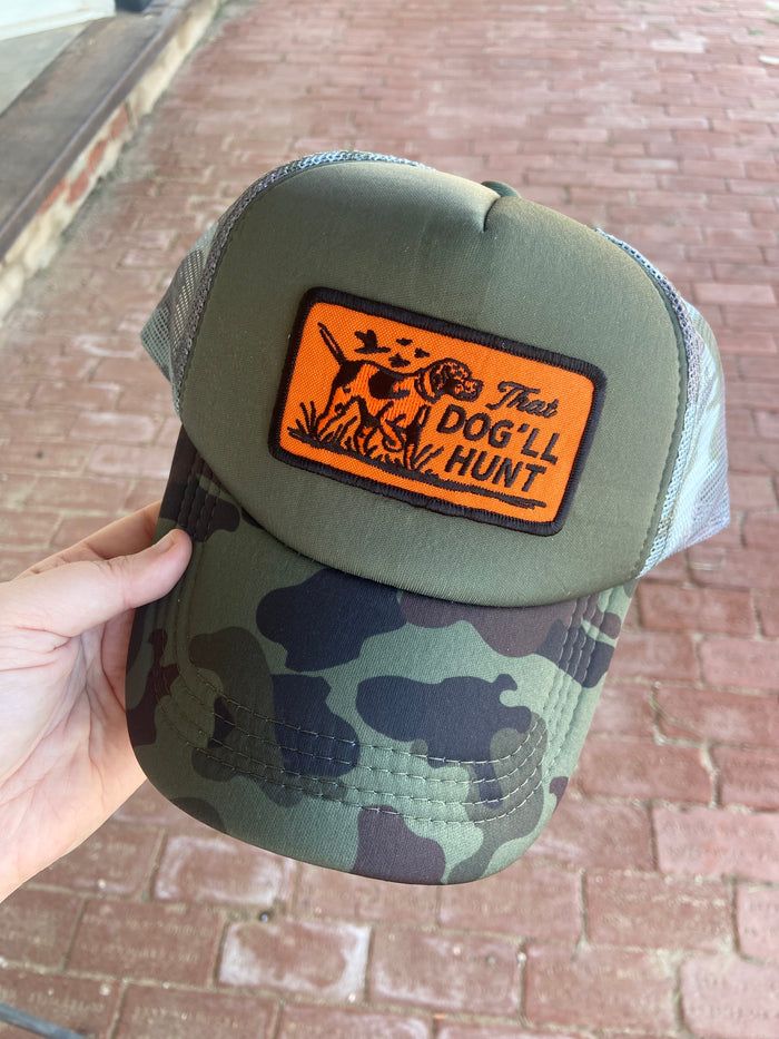 That Dog'll Hunt Camo Trucker Hat - Deer Creek Mercantile