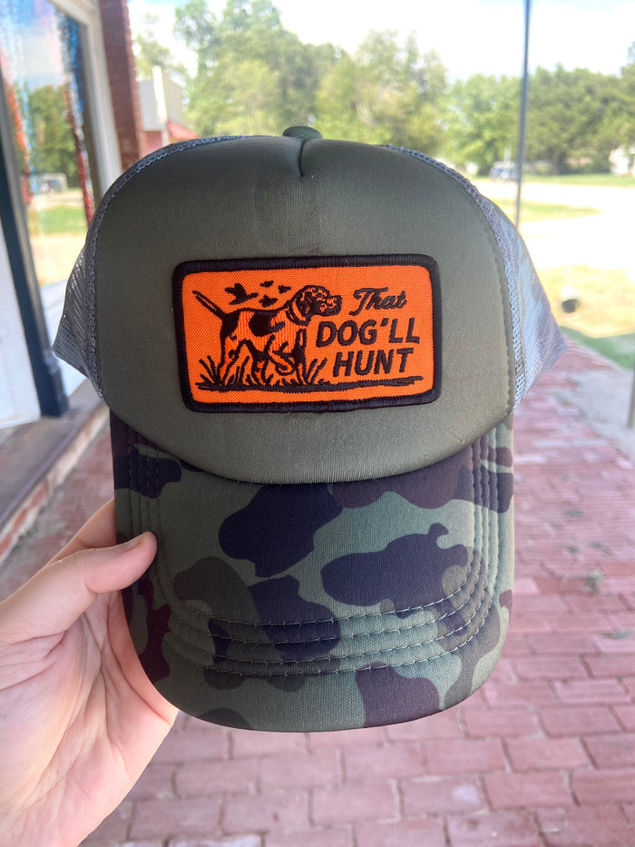 That Dog'll Hunt Camo Trucker Hat - Deer Creek Mercantile