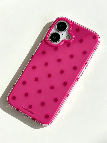 A Fashionable Phone Case, Minimalist And Cute Design, Black And White Polka Dot Pattern, Suitable For IPhone 11 To 17 Series, Including Pro Max Versions.