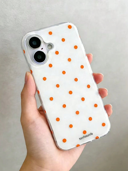 A Fashionable Phone Case, Minimalist And Cute Design, Black And White Polka Dot Pattern, Suitable For IPhone 11 To 17 Series, Including Pro Max Versions.