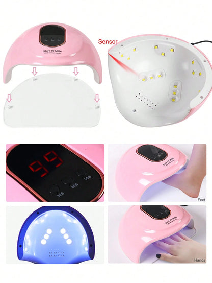 Acrylic Nail Kit- 6 Colors With 60ml Monomer Liquid, Nail Drill And UV Lamp- Nail Kit Acrylic Set, Nail Design, Nail Studio- Nail Art Gifts For Women- DIY Acrylic Nails Starter Set