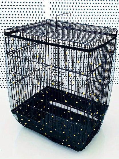Adjustable Birdcage Polyester Mesh Cover, Dust-Proof Net Cover For Parrot Birdcage, Suitable For Small/Medium/Large Birdcage