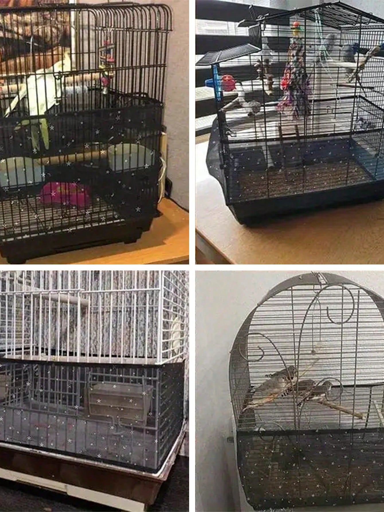 Adjustable Birdcage Polyester Mesh Cover, Dust-Proof Net Cover For Parrot Birdcage, Suitable For Small/Medium/Large Birdcage