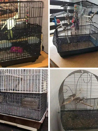 Adjustable Birdcage Polyester Mesh Cover, Dust-Proof Net Cover For Parrot Birdcage, Suitable For Small/Medium/Large Birdcage