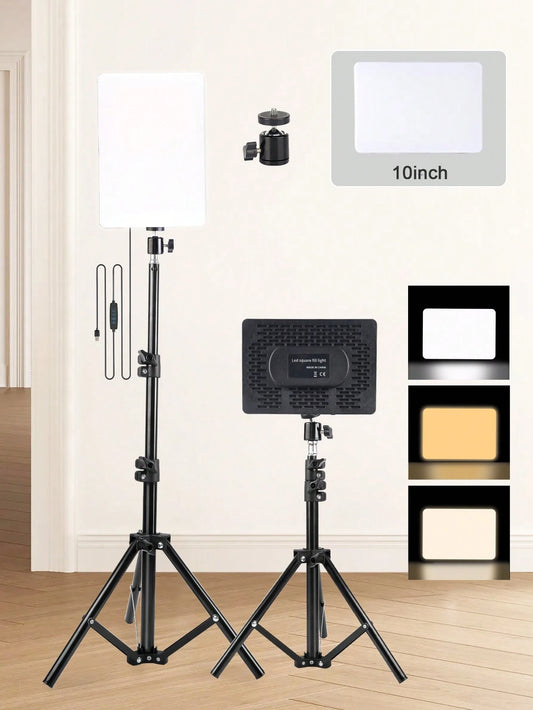 Adjustable Large Size Professional Phone Photography Accessories Tripod Stand And Panel Fill Light Live Streaming Fill Light Beauty Fill Light Desktop Beauty Lighting Influencer Photography Light Indo