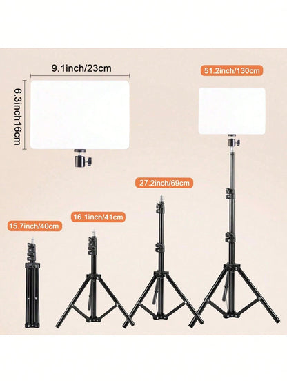 Adjustable Large Size Professional Phone Photography Accessories Tripod Stand And Panel Fill Light Live Streaming Fill Light Beauty Fill Light Desktop Beauty Lighting Influencer Photography Light Indo