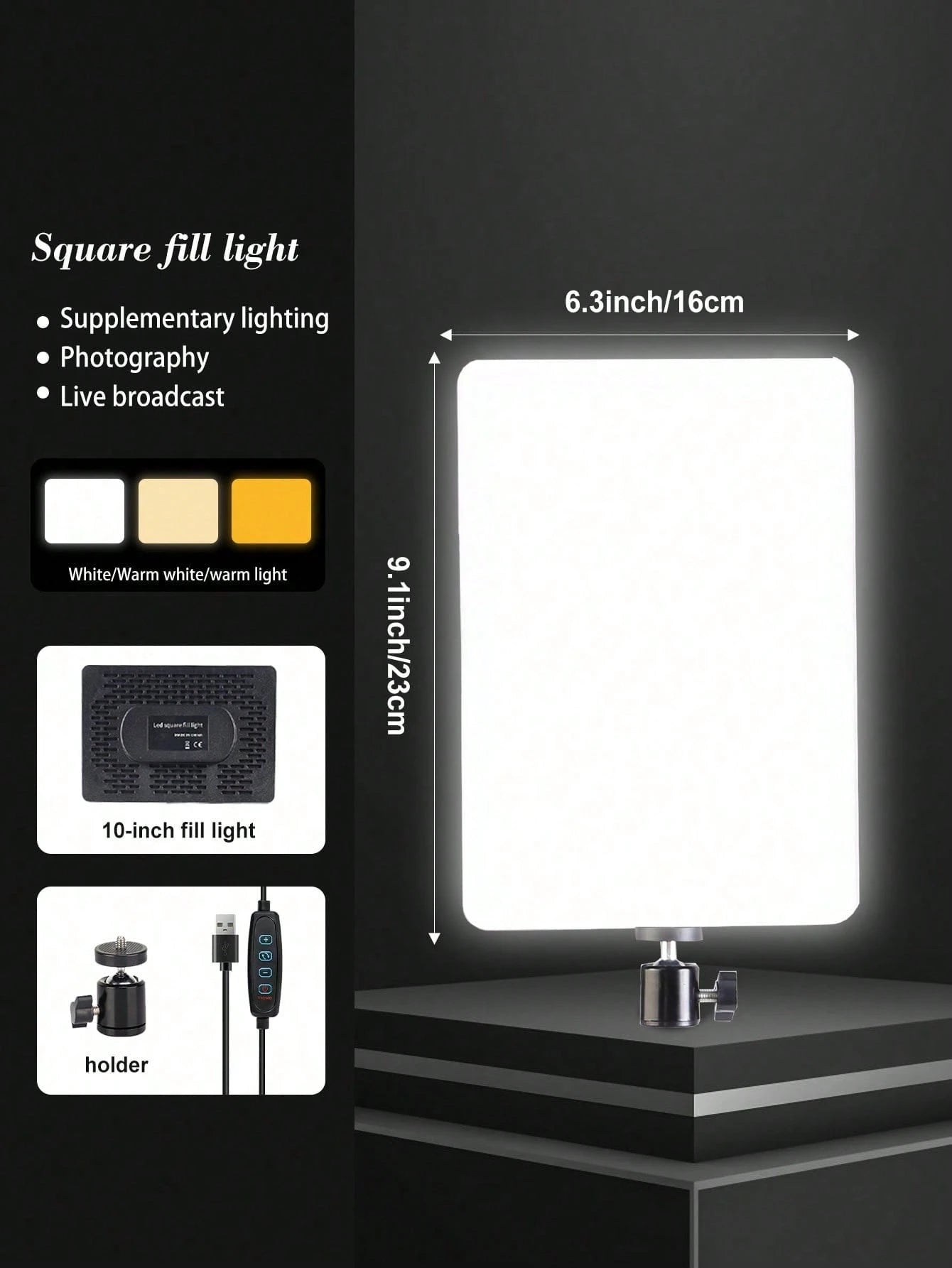 Adjustable Large Size Professional Phone Photography Accessories Tripod Stand And Panel Fill Light Live Streaming Fill Light Beauty Fill Light Desktop Beauty Lighting Influencer Photography Light Indo