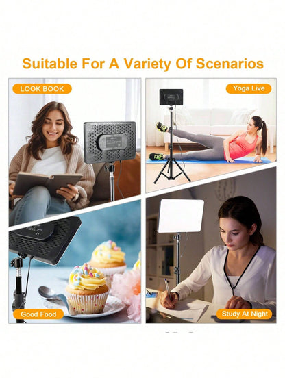 Adjustable Large Size Professional Phone Photography Accessories Tripod Stand And Panel Fill Light Live Streaming Fill Light Beauty Fill Light Desktop Beauty Lighting Influencer Photography Light Indo