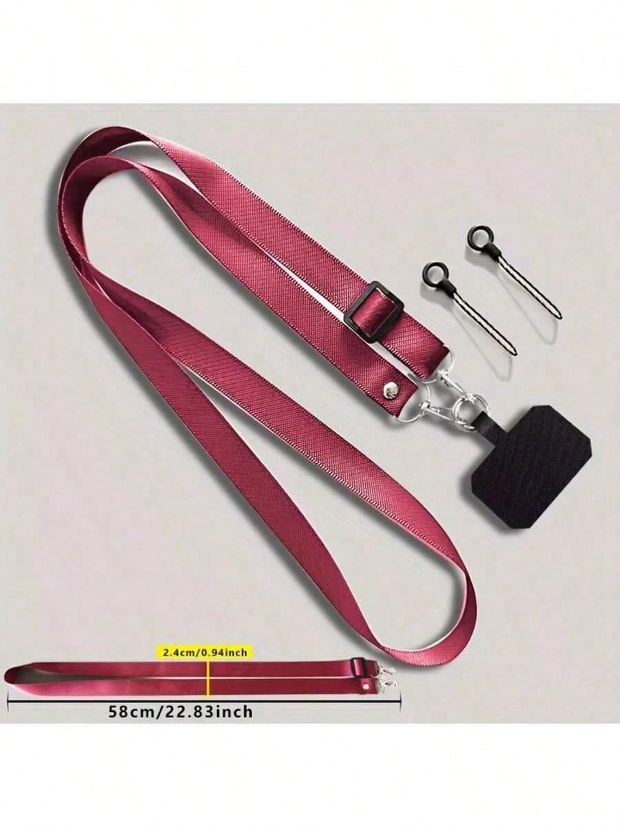Adjustable Phone Lanyard, Dual-Use Strap For Hanging Or Crossbody, Solid Color Halter, Suitable For Hanging Smartphones, Bags, And Keys, Convenient