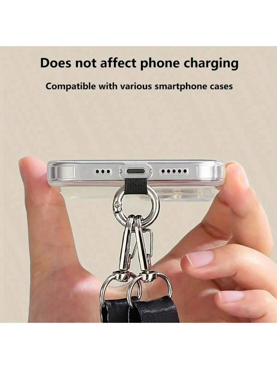 Adjustable Phone Lanyard, Dual-Use Strap For Hanging Or Crossbody, Solid Color Halter, Suitable For Hanging Smartphones, Bags, And Keys, Convenient