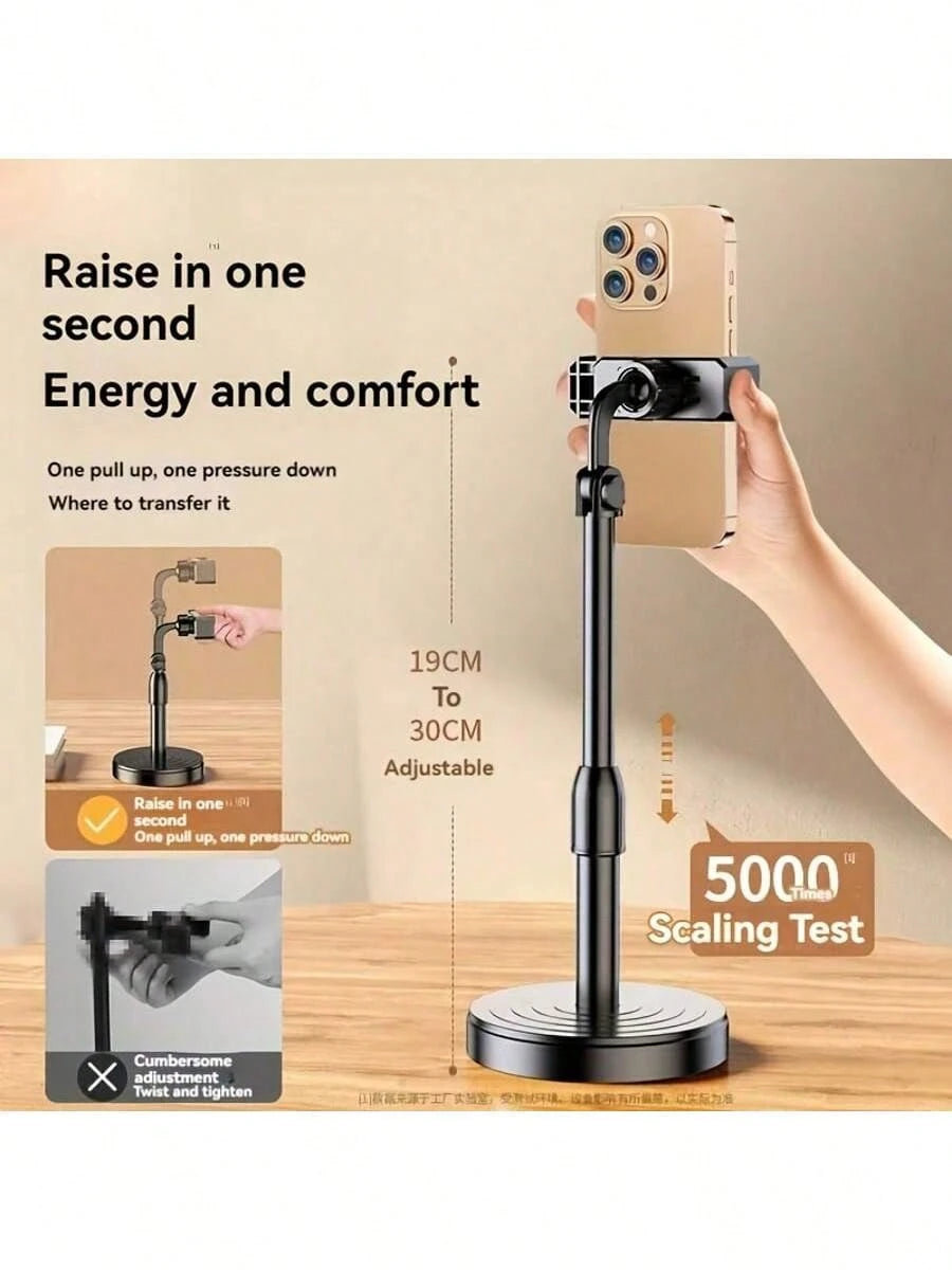 Adjustable Waterproof ABS Material Phone Stand, Suitable For Watching Videos And Live Streams. Simple Support, Great Gift Choice.