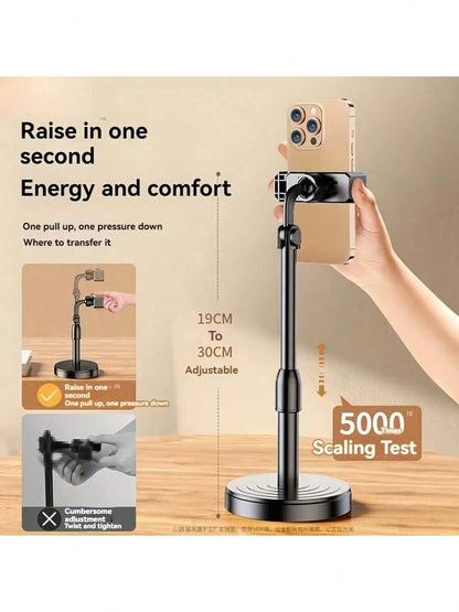 Adjustable Waterproof ABS Material Phone Stand, Suitable For Watching Videos And Live Streams. Simple Support, Great Gift Choice.