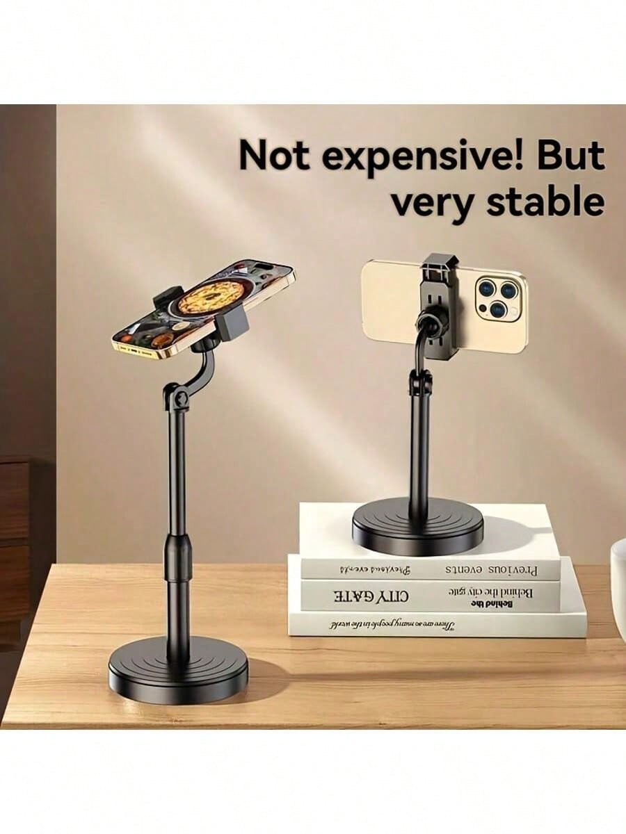 Adjustable Waterproof ABS Material Phone Stand, Suitable For Watching Videos And Live Streams. Simple Support, Great Gift Choice.