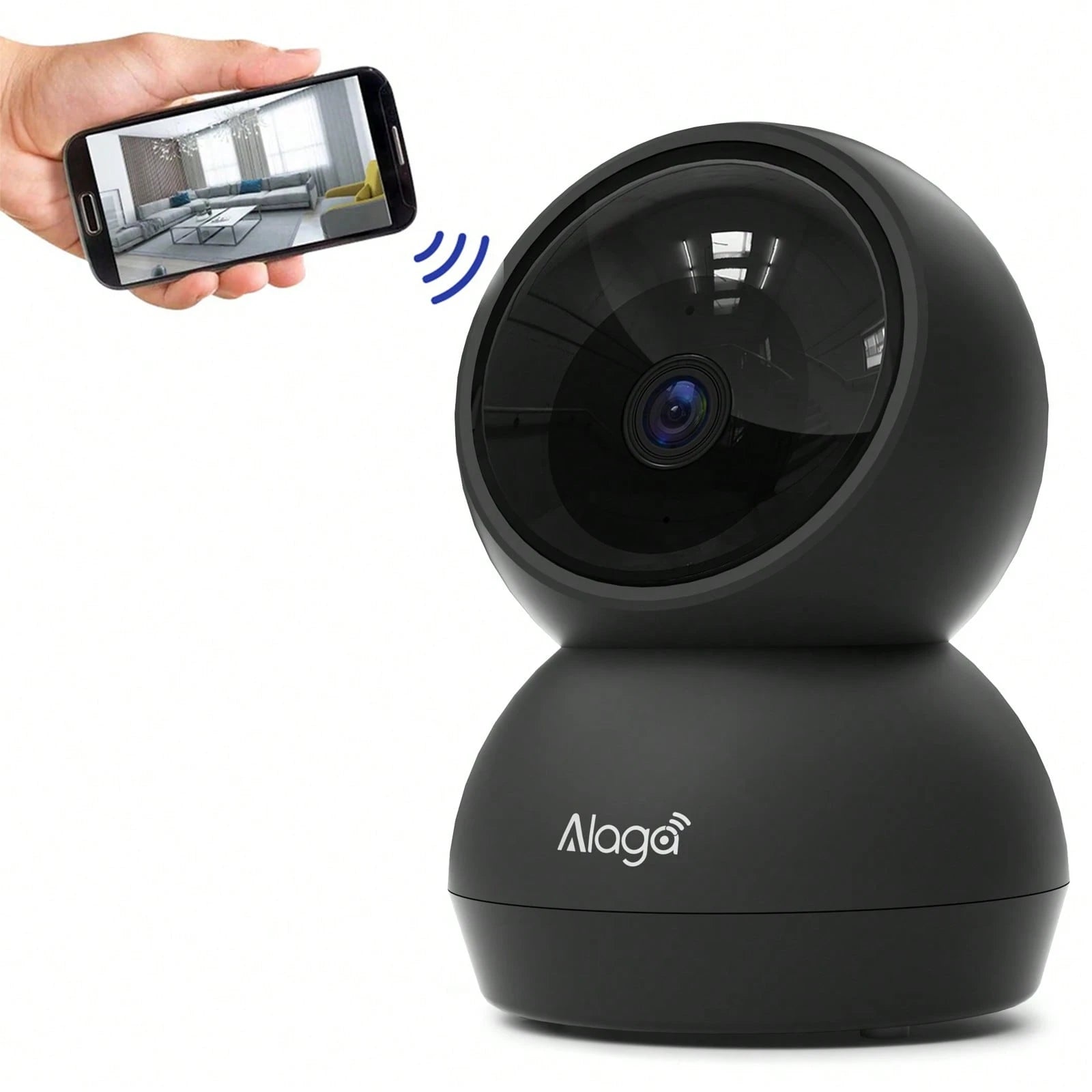 Alaga 2K Baby Monitor Camera- Radiation Free Design, Secure Local Storage, Motion Detection, Two-Way Audio, Night Vision, 360 ° Panoramic Coverage