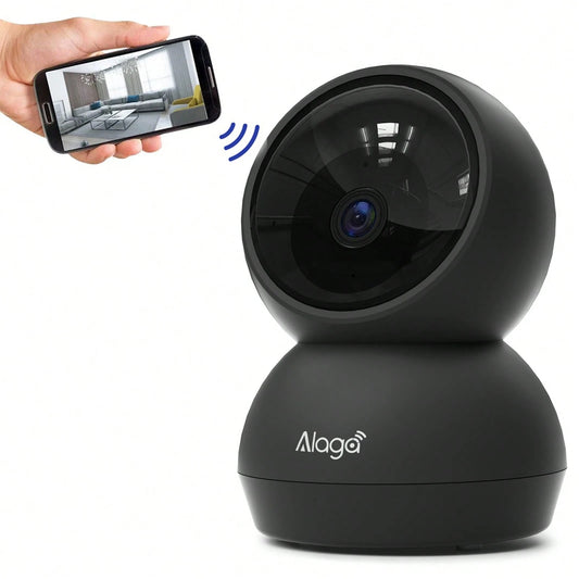 Alaga 2K Baby Monitor Camera- Radiation Free Design, Secure Local Storage, Motion Detection, Two-Way Audio, Night Vision, 360 ° Panoramic Coverage