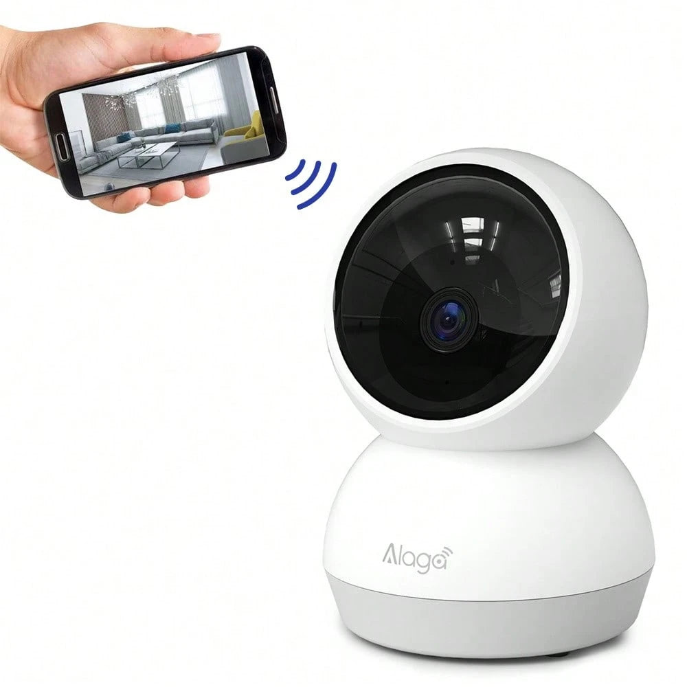 Alaga 2K Baby Monitor Camera- Radiation Free Design, Secure Local Storage, Motion Detection, Two-Way Audio, Night Vision, 360 ° Panoramic Coverage